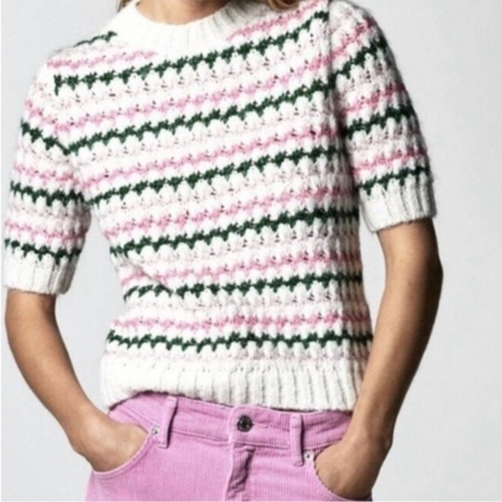 Zara Striped Sweater Top Size S